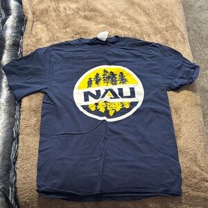 Port and Company Navy and Yellow Graphic Tee